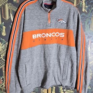 Denver Broncos Tommy Hilfiger Mario Quarter-Zip Jacket - Heathered Gray XL